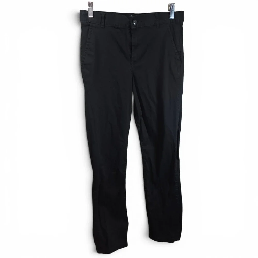 The Children's Place Chino Pants Kids Size 14 Black School Uniform Straight Leg